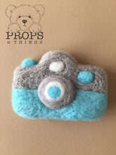 Load image into Gallery viewer, Felted Camera Blue